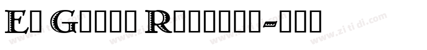 El Greco Regular字体转换